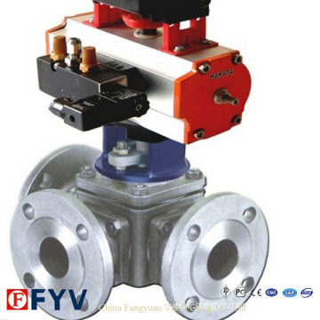 API 6D Electric Floating Ball Valve 3 Ways